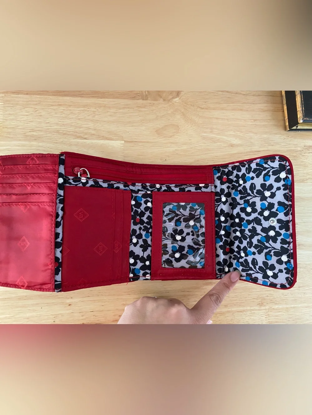Vera Bradley Quilted Card Wallet in Red